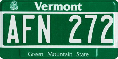 VT license plate AFN272