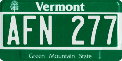VT license plate AFN277
