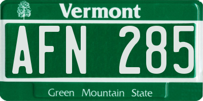 VT license plate AFN285