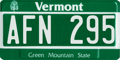 VT license plate AFN295