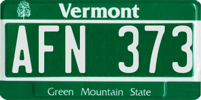 VT license plate AFN373