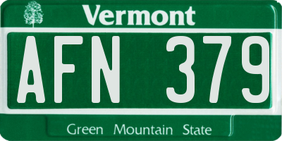 VT license plate AFN379