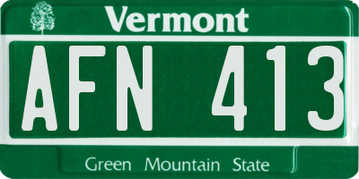 VT license plate AFN413