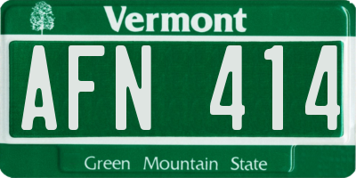 VT license plate AFN414