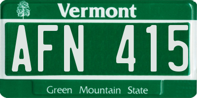 VT license plate AFN415