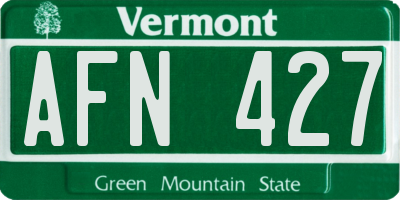 VT license plate AFN427