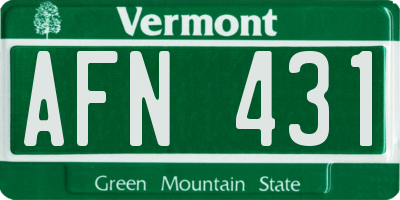 VT license plate AFN431
