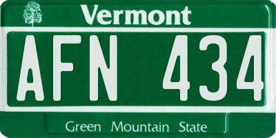 VT license plate AFN434