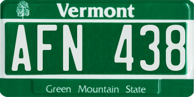 VT license plate AFN438