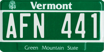 VT license plate AFN441