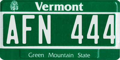 VT license plate AFN444