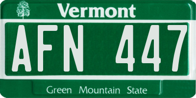 VT license plate AFN447