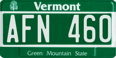 VT license plate AFN460