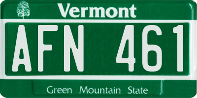 VT license plate AFN461