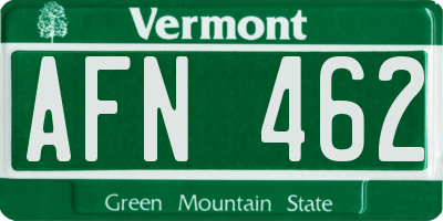 VT license plate AFN462
