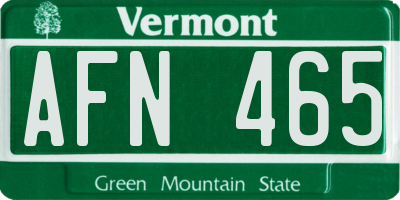 VT license plate AFN465