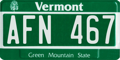 VT license plate AFN467