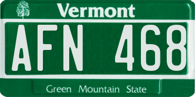 VT license plate AFN468