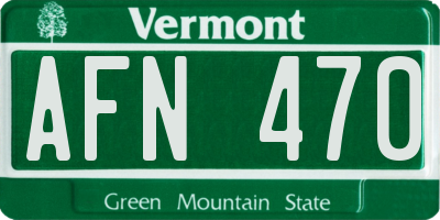 VT license plate AFN470