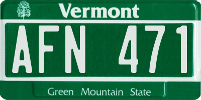 VT license plate AFN471