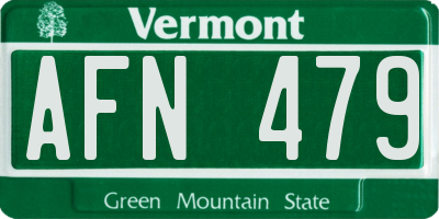 VT license plate AFN479