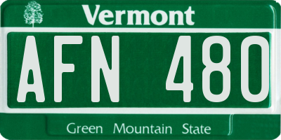 VT license plate AFN480