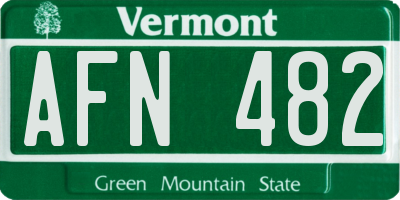 VT license plate AFN482