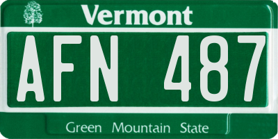 VT license plate AFN487