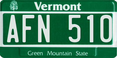 VT license plate AFN510