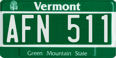 VT license plate AFN511