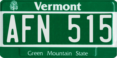 VT license plate AFN515