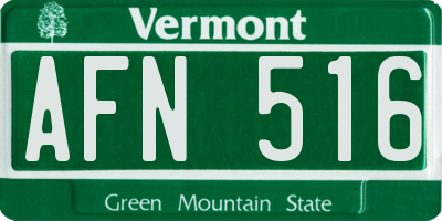 VT license plate AFN516