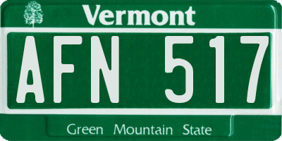 VT license plate AFN517