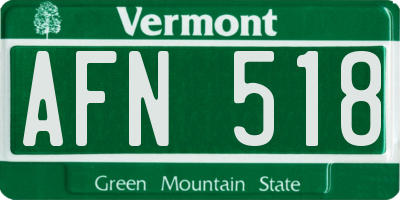 VT license plate AFN518