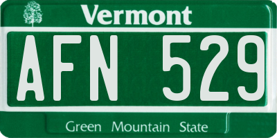 VT license plate AFN529