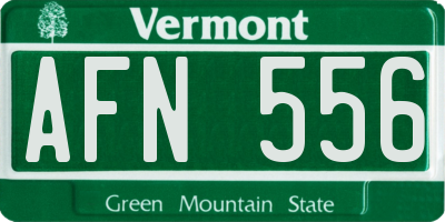VT license plate AFN556