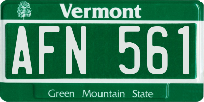 VT license plate AFN561