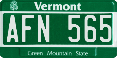 VT license plate AFN565