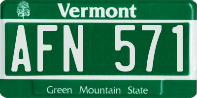 VT license plate AFN571