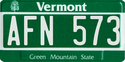 VT license plate AFN573