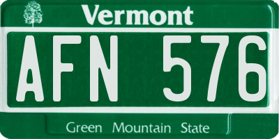 VT license plate AFN576