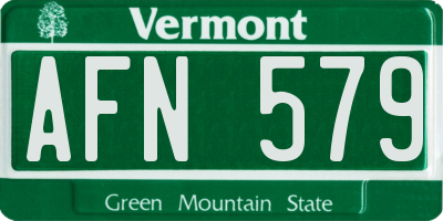 VT license plate AFN579