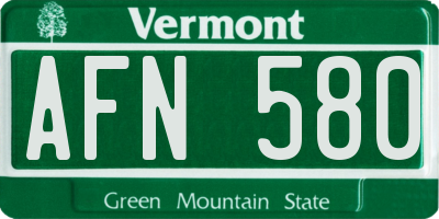 VT license plate AFN580