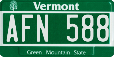 VT license plate AFN588