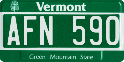 VT license plate AFN590