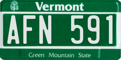 VT license plate AFN591