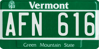 VT license plate AFN616