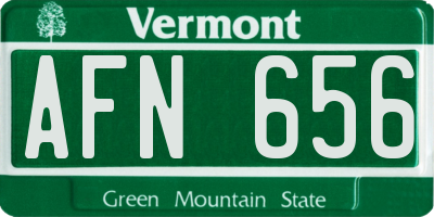VT license plate AFN656