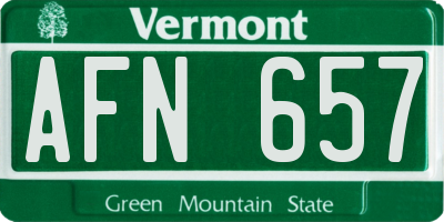 VT license plate AFN657