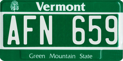 VT license plate AFN659
